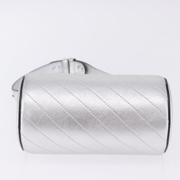 GUCCI Blondy Shoulder Bag Leather Silver 760170 Auth 203732M