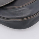 LOEWE Shoulder Bag Leather Gray Gold Auth 203734-15