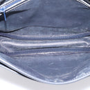 LOEWE Shoulder Bag Leather Gray Gold Auth 203734-11