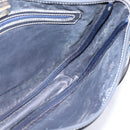 LOEWE Shoulder Bag Leather Gray Gold Auth 203734-22