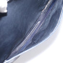 LOEWE Shoulder Bag Leather Gray Gold Auth 203734-25