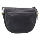 LOEWE Shoulder Bag Leather Gray Gold Auth 203734-2