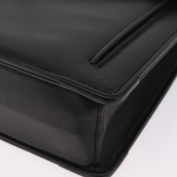 Balenciaga Briefcase Leather Black Gold Auth 203735