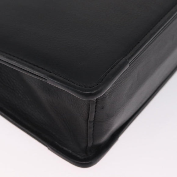 Balenciaga Briefcase Leather Black Gold Auth 203735