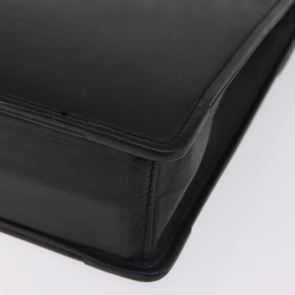 Balenciaga Briefcase Leather Black Gold Auth 203735