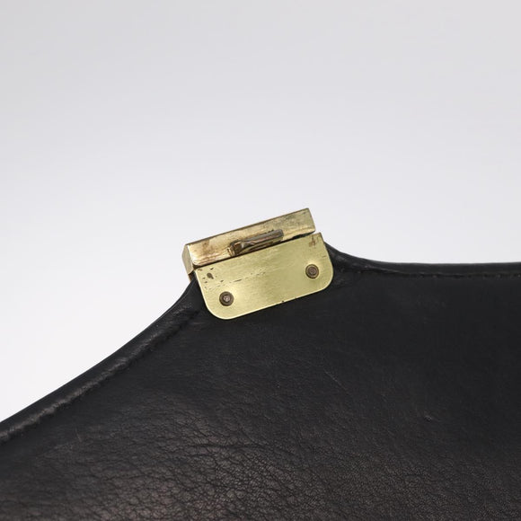 Balenciaga Briefcase Leather Black Gold Auth 203735