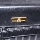 Balenciaga Briefcase Leather Black Gold Auth 203735-17