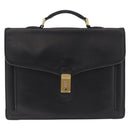 Balenciaga Briefcase Leather Black Gold Auth 203735-2