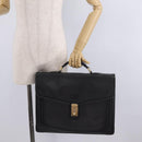 Balenciaga Briefcase Leather Black Gold Auth 203735-24