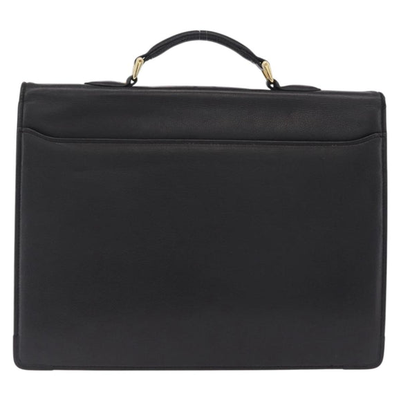 Balenciaga Briefcase Leather Black Gold Auth 203735
