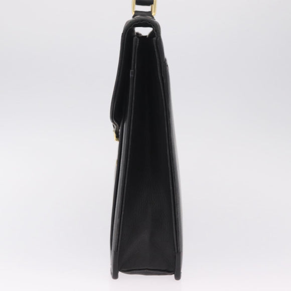 Balenciaga Briefcase Leather Black Gold Auth 203735