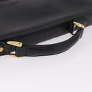 Balenciaga Briefcase Leather Black Gold Auth 203735-7
