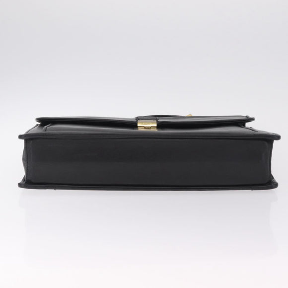Balenciaga Briefcase Leather Black Gold Auth 203735