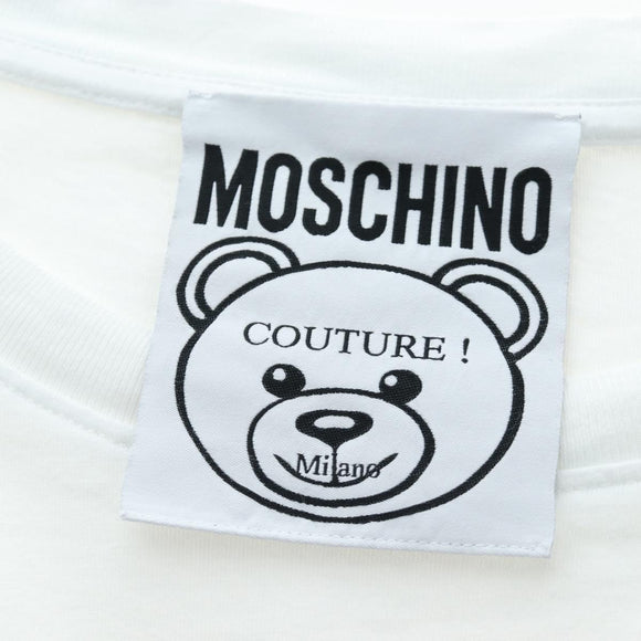 MOSCHINO Short Sleeved T Shirt Cotton White Auth 203736M
