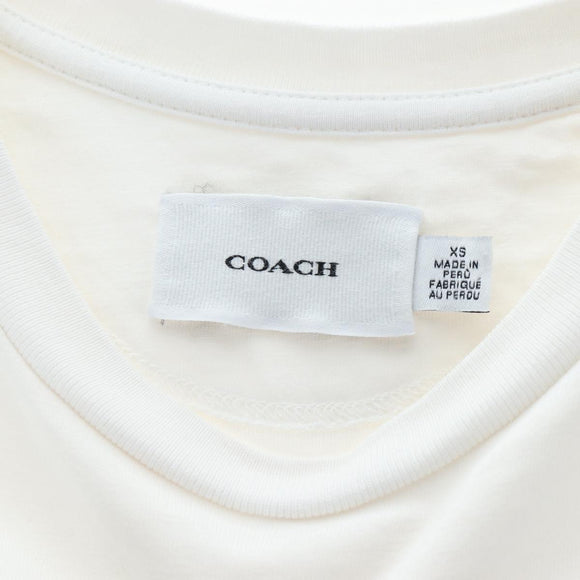 Coach Signature Short-sleeved T-shirt Cotton XS White Auth 203738M