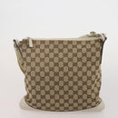 GUCCI GG Canvas Hand Bag Leather 3 Set Beige Black Ivory Auth 203741-10