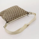 GUCCI GG Canvas Hand Bag Leather 3 Set Beige Black Ivory Auth 203741-13