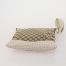 GUCCI GG Canvas Hand Bag Leather 3 Set Beige Black Ivory Auth 203741-15