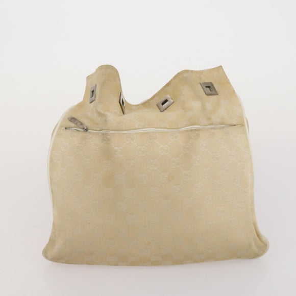 GUCCI GG Canvas Hand Bag Leather 3 Set Beige Black Ivory Auth 203741
