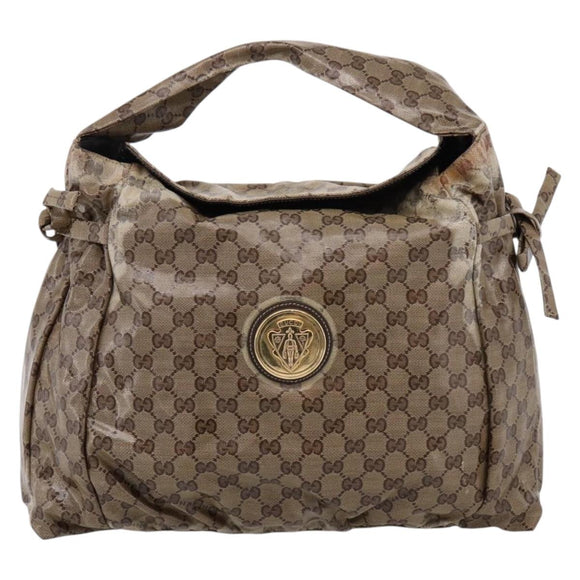 GUCCI GG Canvas GG Crystal Web Sherry Line Bag PVC 4 Set Auth 203742