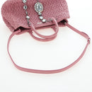 Miu Miu Matelasse Hand Bag Leather 2way Pink Silver Auth 203770V-11