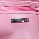 Miu Miu Matelasse Hand Bag Leather 2way Pink Silver Auth 203770V-23