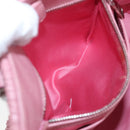 Miu Miu Matelasse Hand Bag Leather 2way Pink Silver Auth 203770V-30
