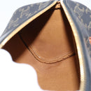 CELINE Macadam Canvas Triomphe Cylinder Bag PVC 2way Brown Gold Auth 203772SAM-21