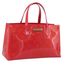 LOUIS VUITTON Monogram Vernis Wilshire PM Bag Rose Pop M93643 LV Auth 203774A-1