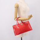 LOUIS VUITTON Monogram Vernis Wilshire PM Bag Rose Pop M93643 LV Auth 203774A-21
