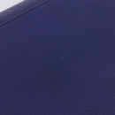 CELINE Trapeze Hand Bag Suede Leather 2way Blue Gold Auth 203775A-16