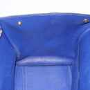 CELINE Trapeze Hand Bag Suede Leather 2way Blue Gold Auth 203775A-29