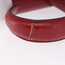 Salvatore Ferragamo Gancini Hand Bag Leather 2way Red Gold Auth 203776-13
