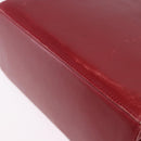 Salvatore Ferragamo Gancini Hand Bag Leather 2way Red Gold Auth 203776-24