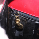 Salvatore Ferragamo Gancini Hand Bag Leather 2way Red Gold Auth 203776-39