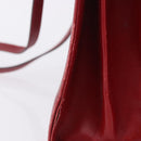 Salvatore Ferragamo Gancini Hand Bag Leather 2way Red Gold Auth 203776-8