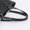 GUCCI GG Canvas Hand Bag Black Silver 113017 Auth 203778-7