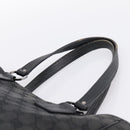 GUCCI GG Canvas Hand Bag Black Silver 113017 Auth 203778-9