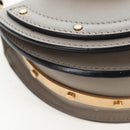 Chloe Nile Minaudiere Hand Bag Leather 2way Beige Gold Auth 203780V-13