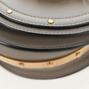Chloe Nile Minaudiere Hand Bag Leather 2way Beige Gold Auth 203780V-14