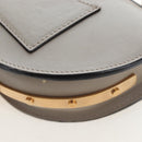 Chloe Nile Minaudiere Hand Bag Leather 2way Beige Gold Auth 203780V-16