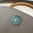 Chloe Nile Minaudiere Hand Bag Leather 2way Beige Gold Auth 203780V-21