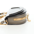 Chloe Nile Minaudiere Hand Bag Leather 2way Beige Gold Auth 203780V-4