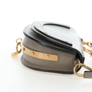 Chloe Nile Minaudiere Hand Bag Leather 2way Beige Gold Auth 203780V-5