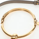 Chloe Nile Minaudiere Hand Bag Leather 2way Beige Gold Auth 203780V-8