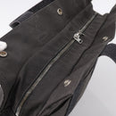 HERMES Her Line Tote MM Tote Bag Canvas Gray Silver Auth 203783-6
