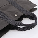 HERMES Her Line Tote MM Tote Bag Canvas Gray Silver Auth 203783-7