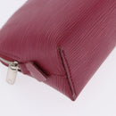 LOUIS VUITTON Epi Pochette Cosmetic PM Cosmetic Pouch Fuchsia M40641 Auth 203785-15