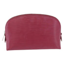 LOUIS VUITTON Epi Pochette Cosmetic PM Cosmetic Pouch Fuchsia M40641 Auth 203785-13