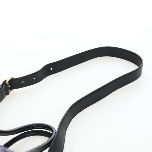 Miu Miu Hand Bag Leather 2way Purple Gold Auth 203786V